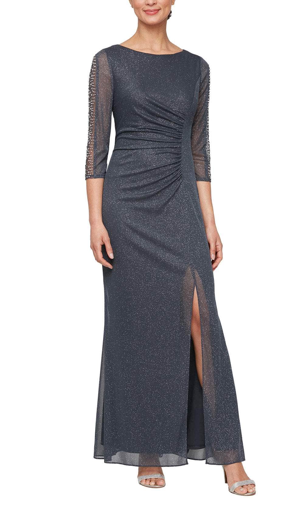 Glitter Sheath Evening Dress