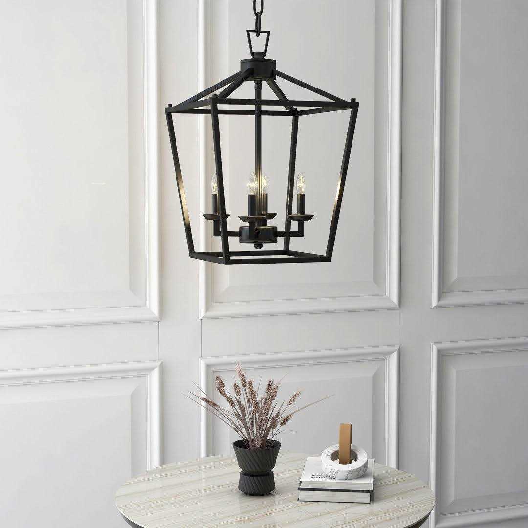 Boothby 4 Light Lantern Geometric Pendant Andover Mills Finish