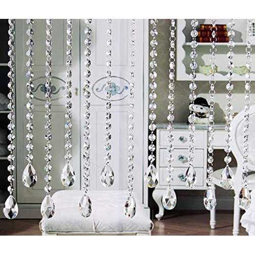 VOVOV 16 Pack 20 Hanging Crystals for Chandeliers Clear Teardrop Crystal Chandelier Pendants Parts Beads