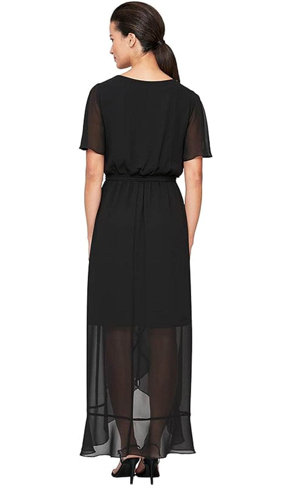 Surplice Chiffon Ruffle Dress