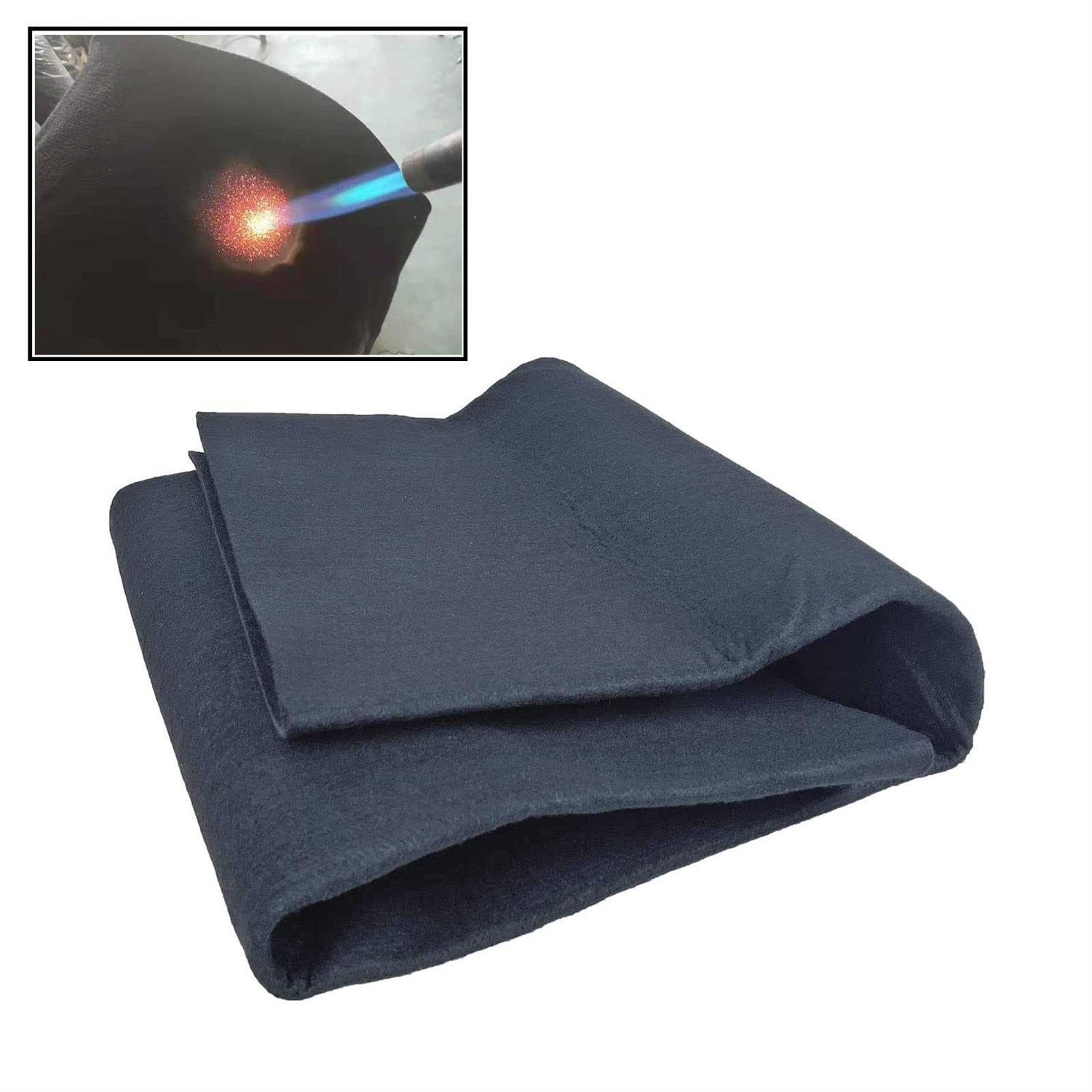 Fireproof Felt Welding Blanket Flame Retardant Fabric up to 1800°F Heat Shield for Wood Stove Smoker Grill Insulation Blanket Fire Pit Mat Fireplace