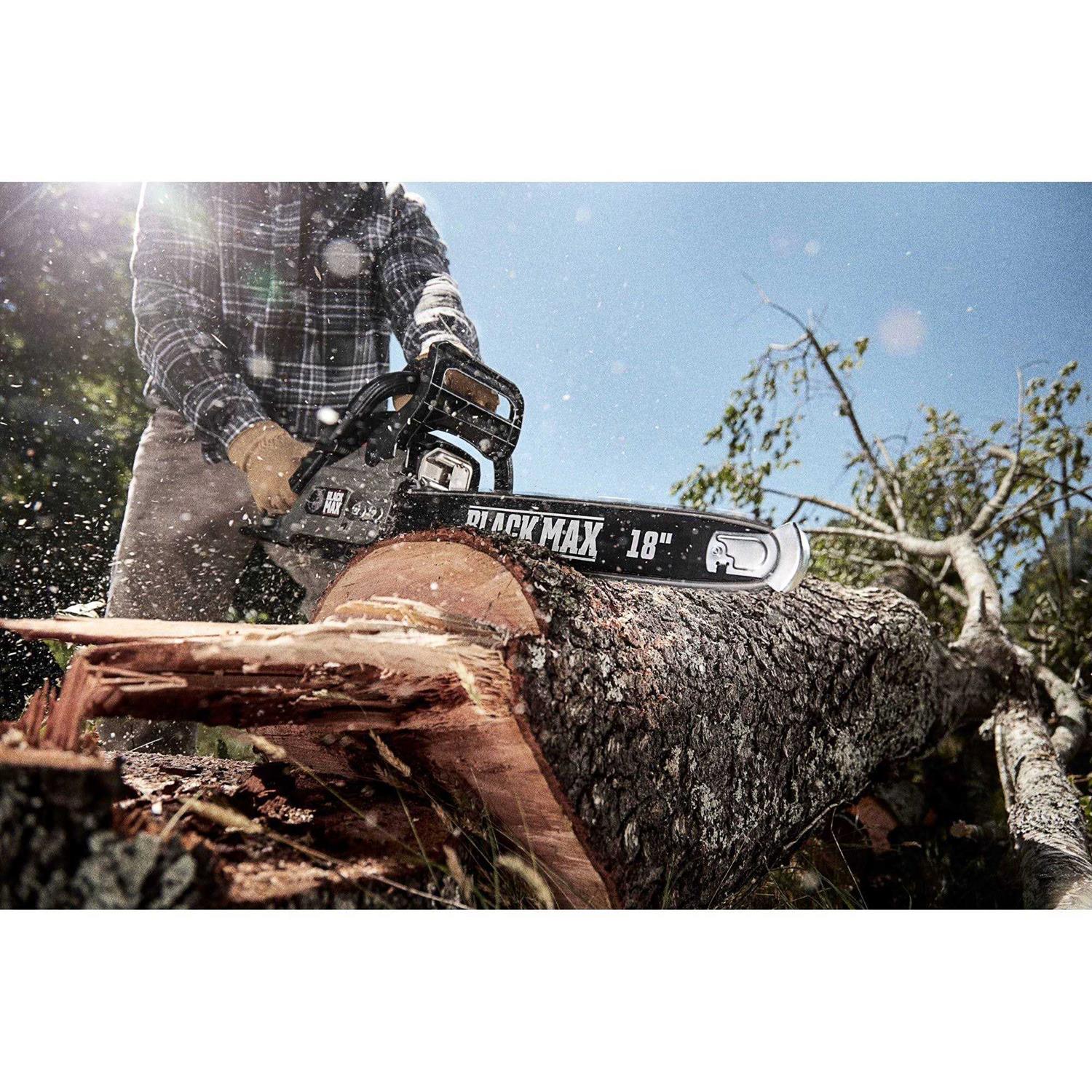 Black Max 18-inch Gas Chainsaw 38cc 2-Cycle Engine