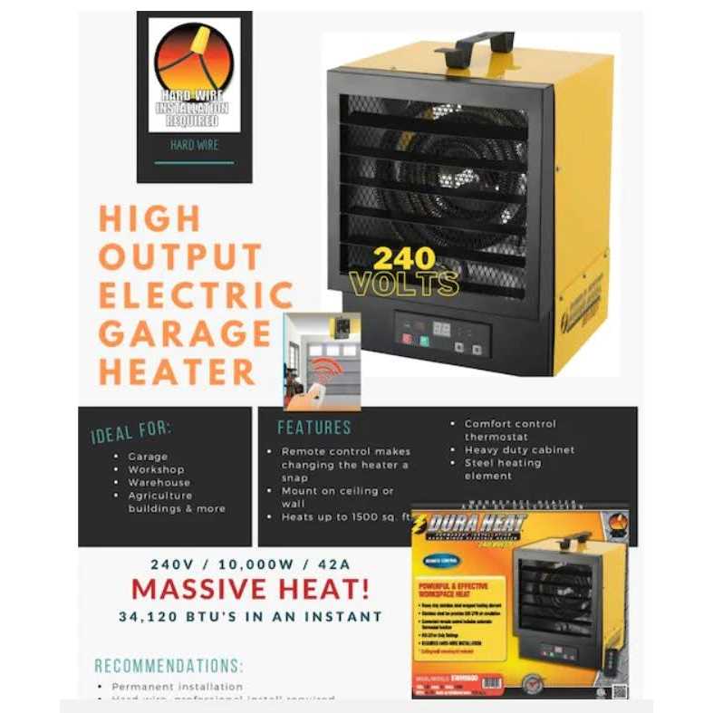 World Marketing EWH9600 Garage Heater