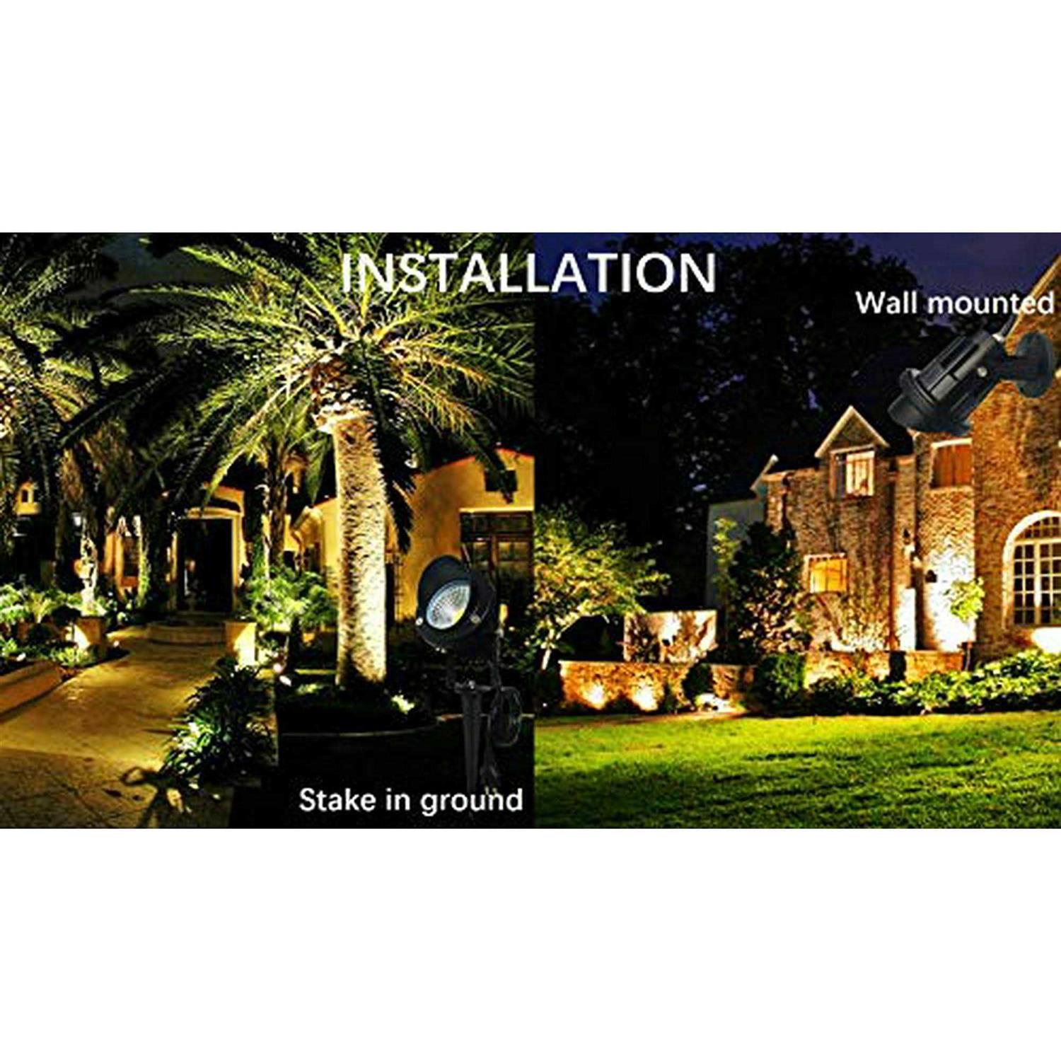 TOVEENEN LED Landscape Lights 10Watt 1000lm Flag Light Tree Lights with Plug Weatherproof Outdoor Decorations Lighting