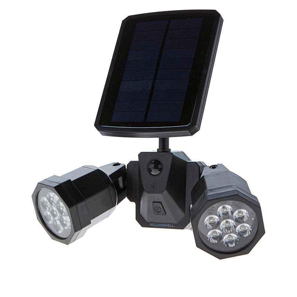 Bell + Howell Spotlight Bionic Duo Motion-Sensing Solar Powered LED Black