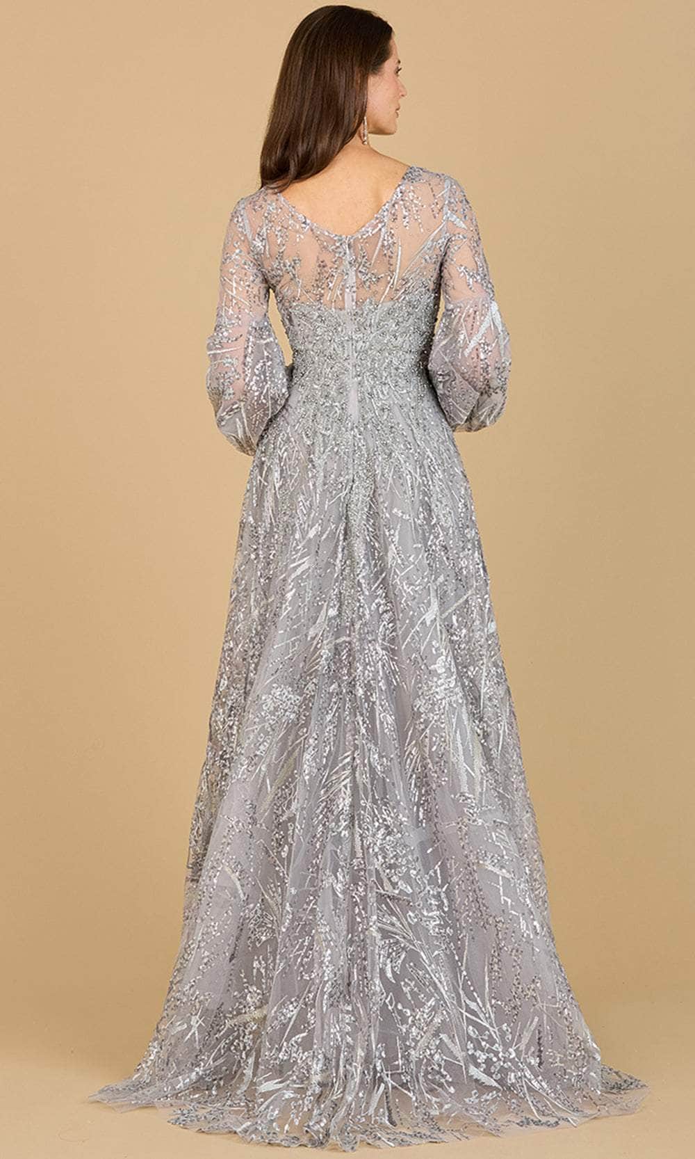 Bishop Sleeve Lace Evening Gown