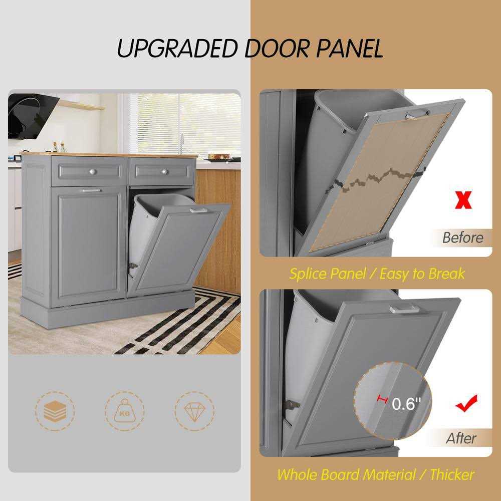 20 Gallon Opening Mechanism Cabinet Trash Can Eclife