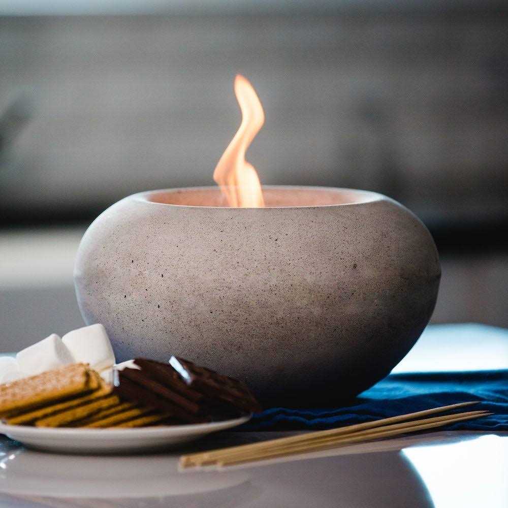 TerraFlame Concrete Stone Fire Bowl Table Top