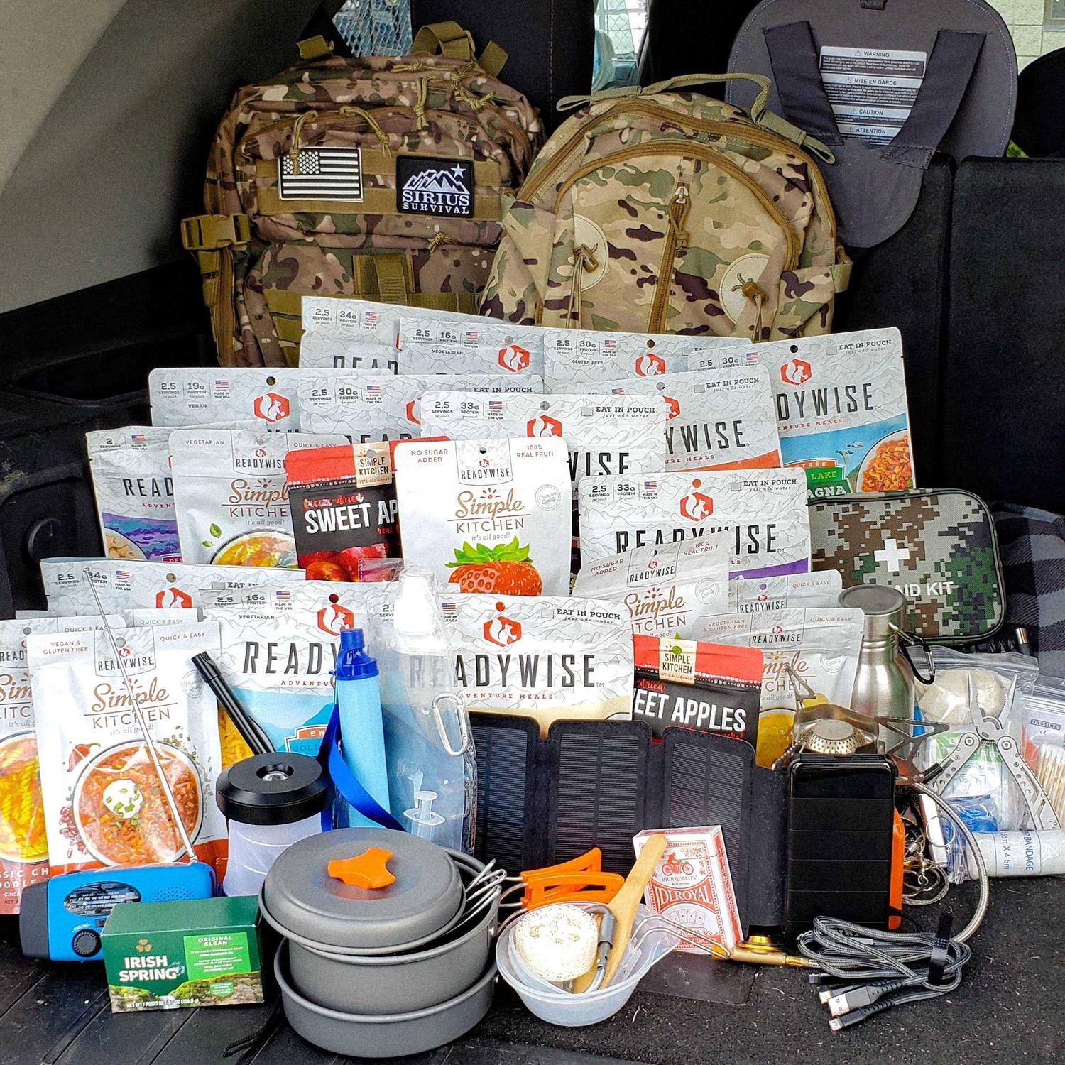 Family Comfort 72 Emergency Survival Kit/Backpack 72 Hour Kit