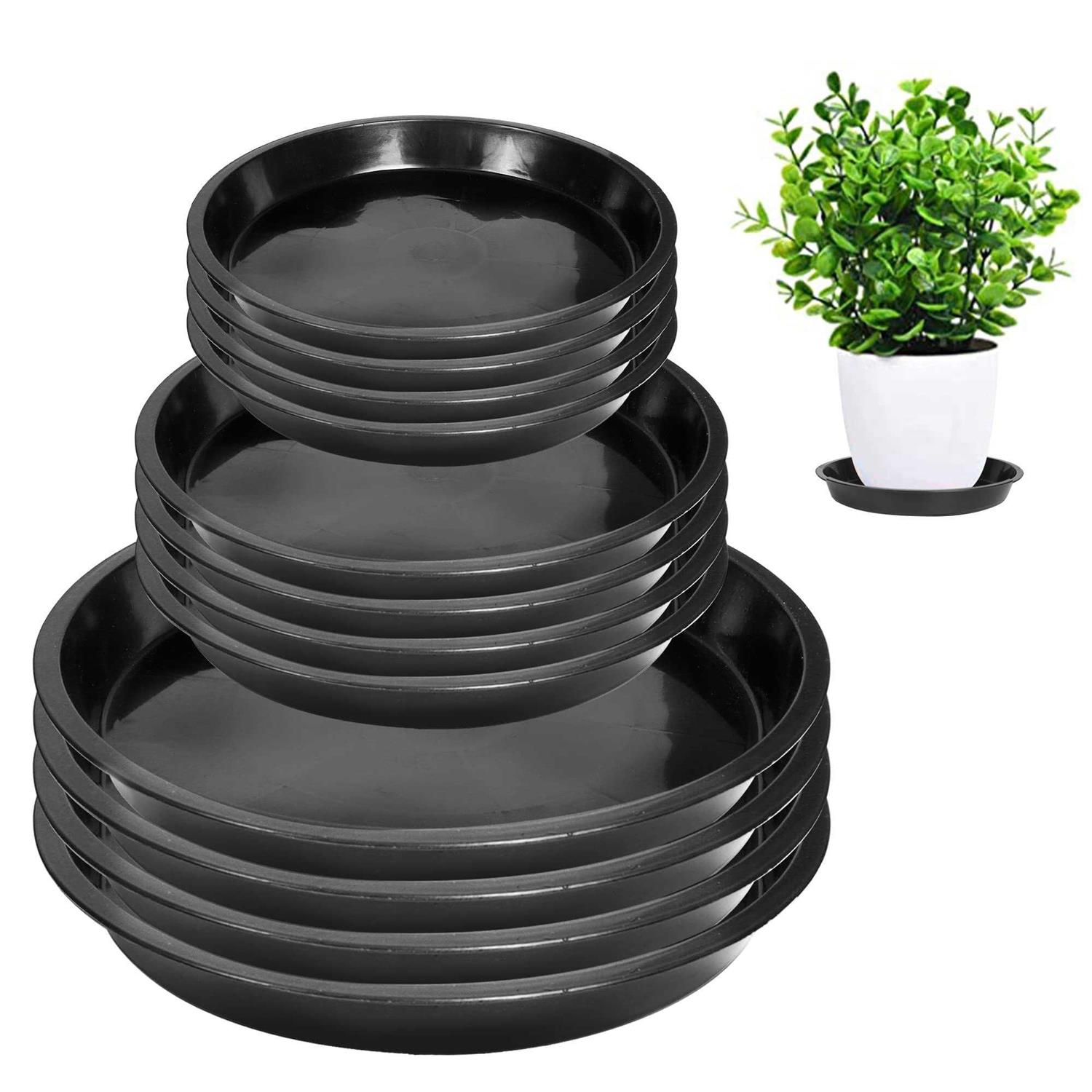 12pack Plant Saucer 6 8 10 Inch Plant Tray Heavy Duty Plant Water Tray for Indoor Outdoor Garden Plants