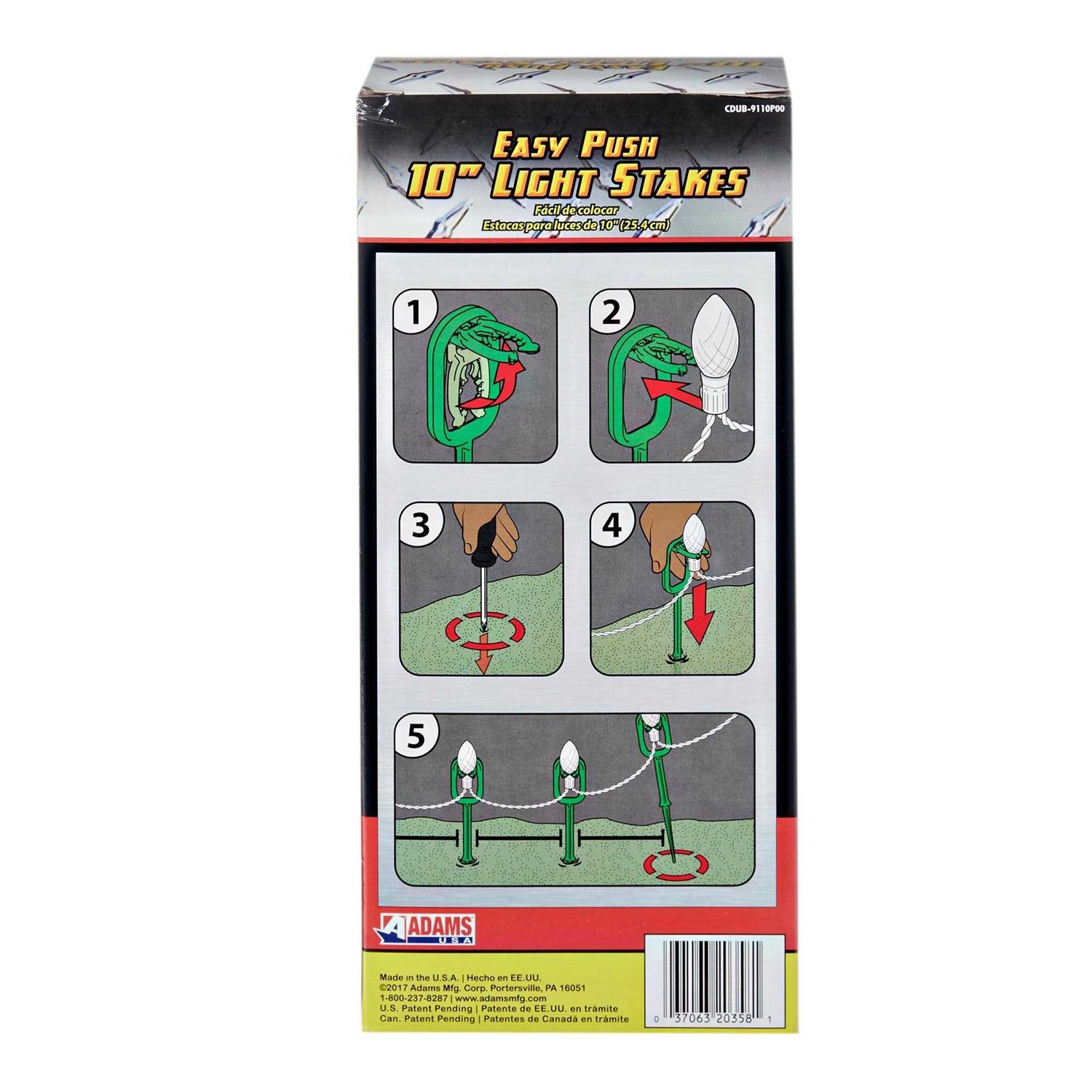 Adams 10 Easy Push Light Stakes