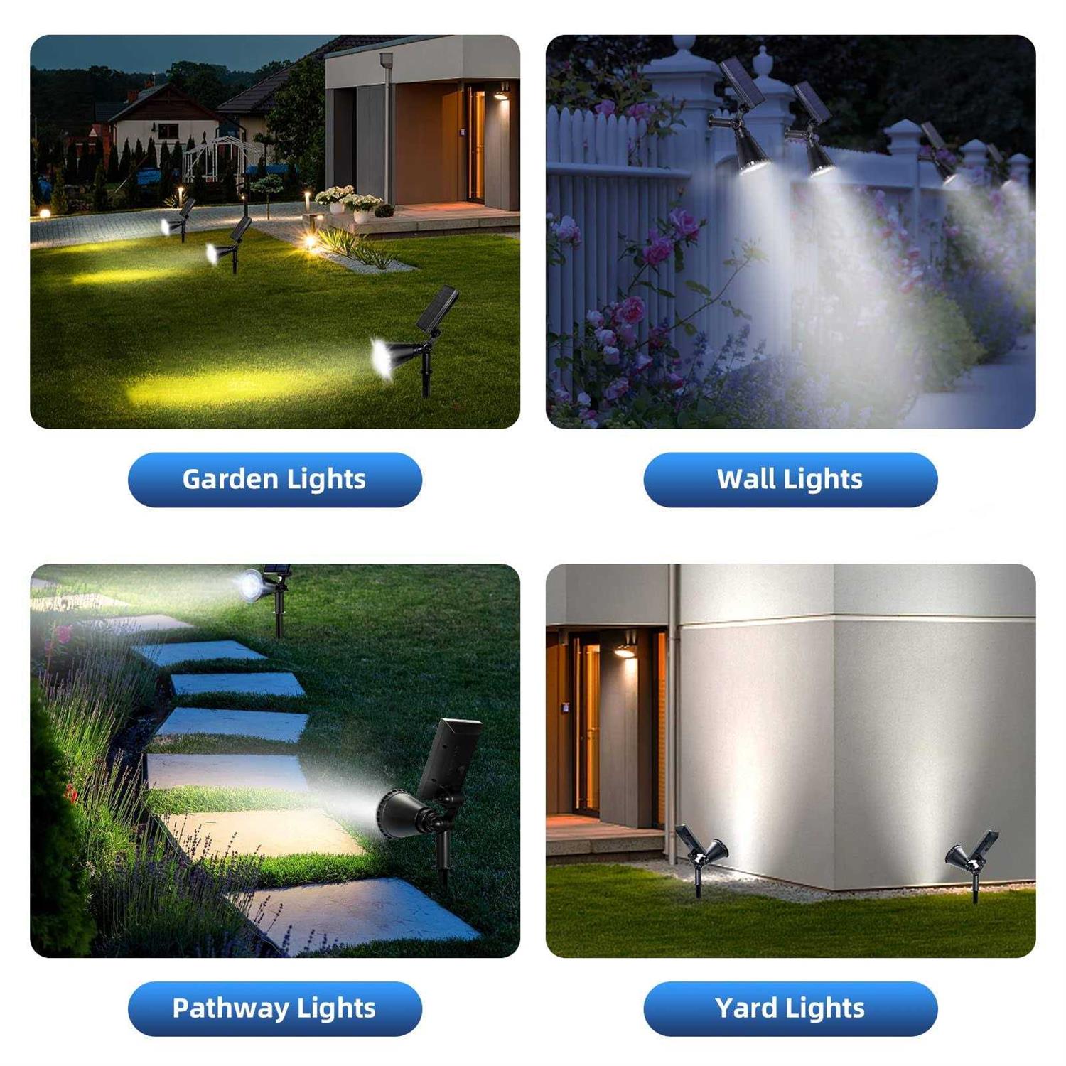 ALES 800 Lumen Solar spot Lights Outdoor,Solar spotlights Outdoor Waterproof,Solar Flood Landscape Pathway Lights for Tree