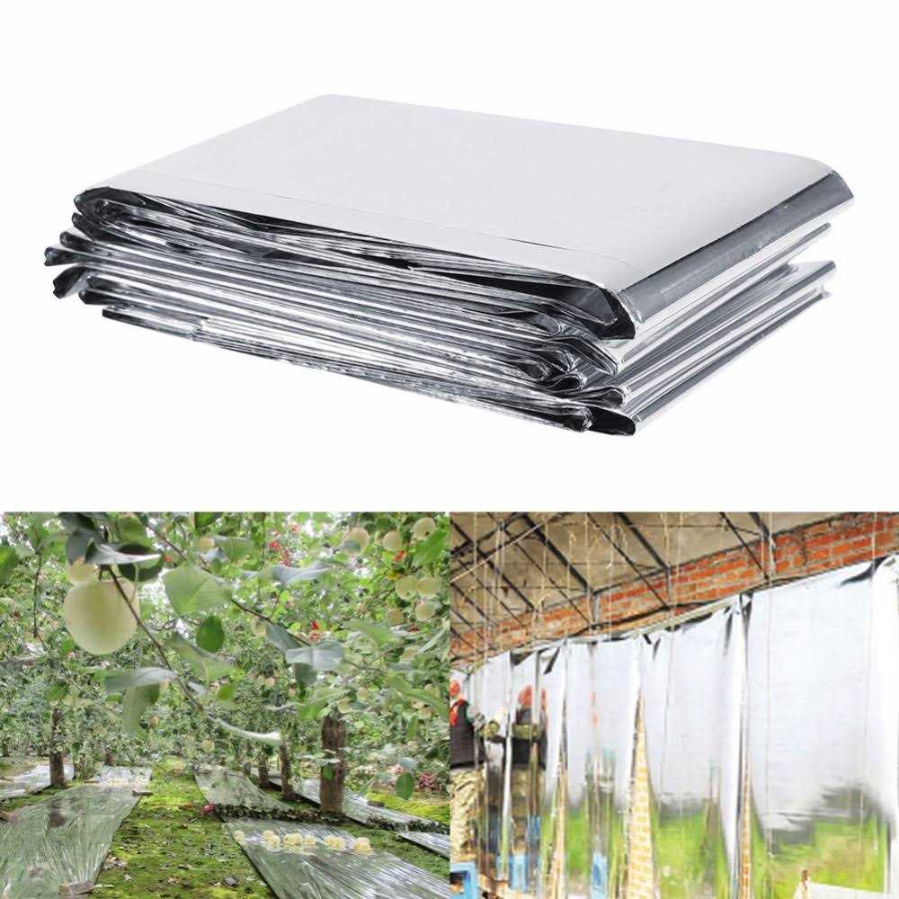 210 x 120cm Silver Reflective Mylar Film, Plants Garden Greenhouse Covering Foil Sheets, Highly REFL