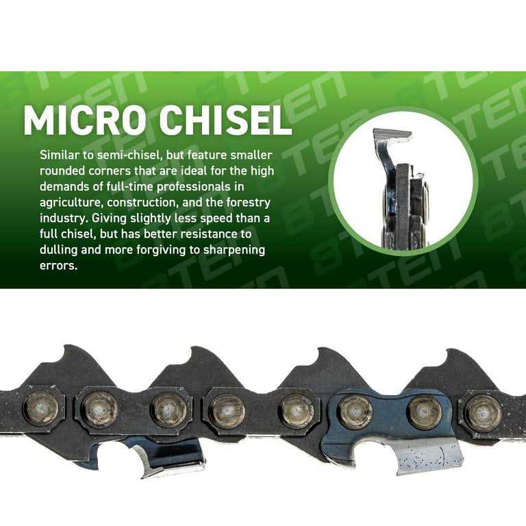 8TEN Micro Chisel Chainsaw Chain 12 Inch .043 1/4 64DL for Stihl 36700050064 HT 70 75 100 101 102 130