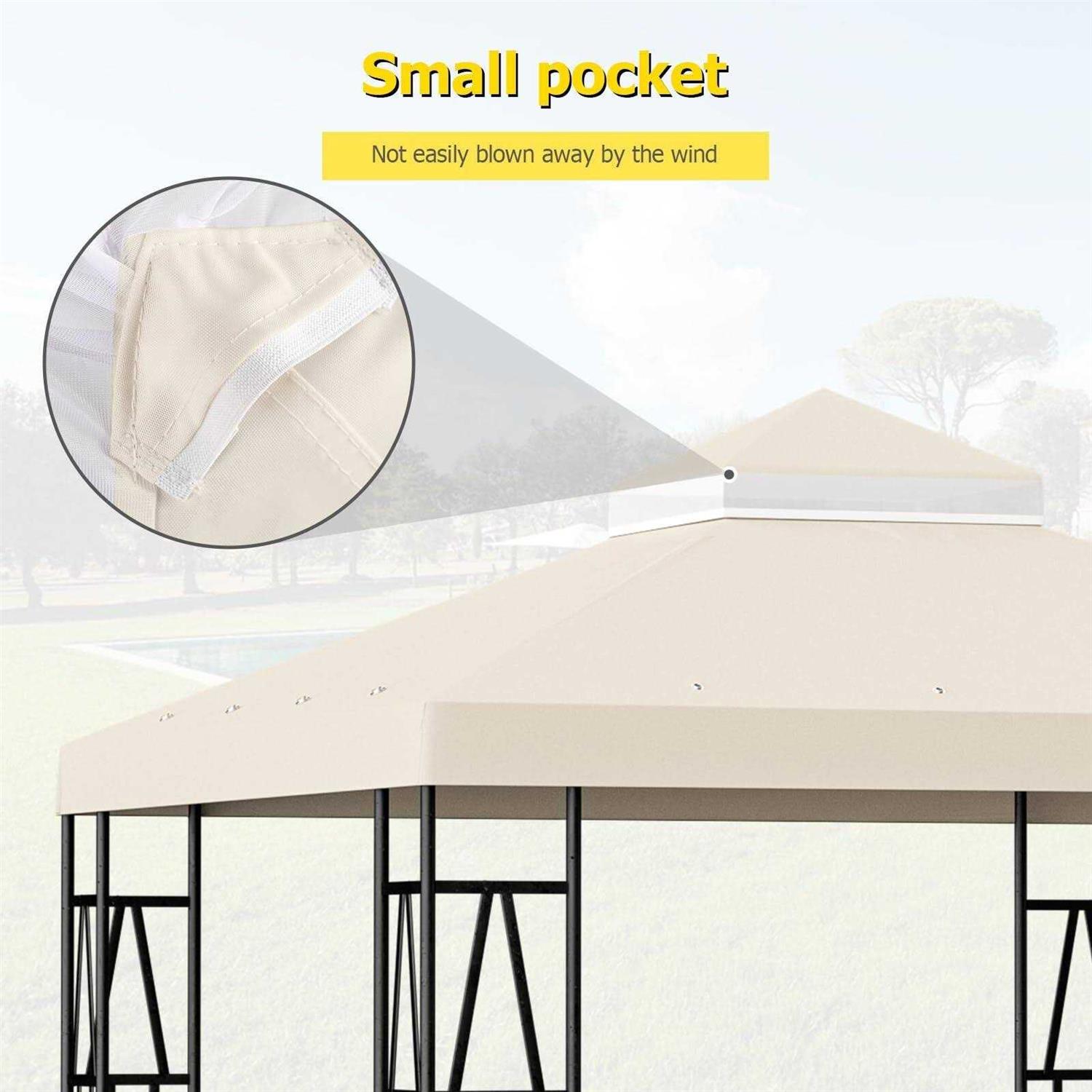 Big Lighting Deals 10′ X Gazebo Canopy Top Replacement Double Tier Patio Cover