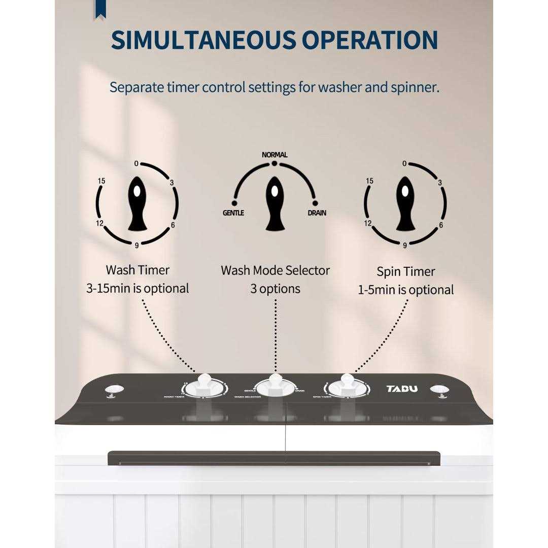 410012710WTATABU 16.5Lbs Portable Washer & Dryer Combo in White