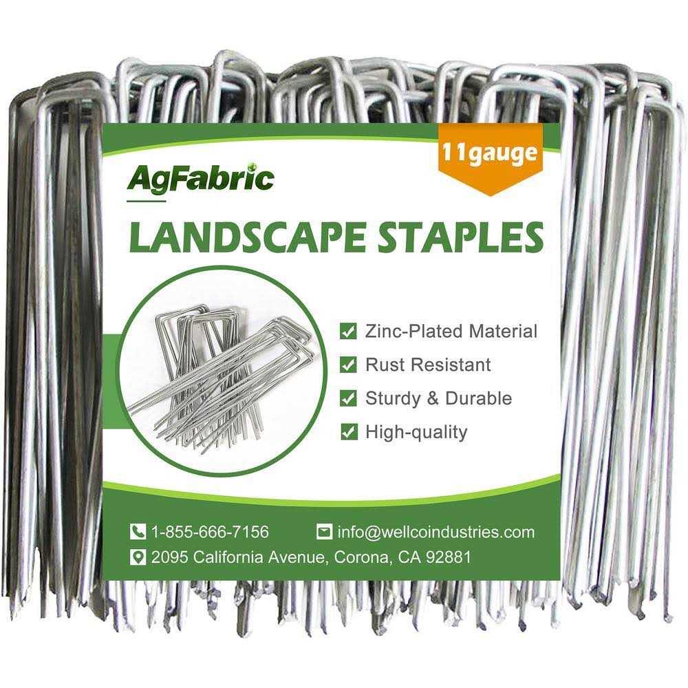 Agfabric 1.57 in. x Galvanized Landscape Staples Stake