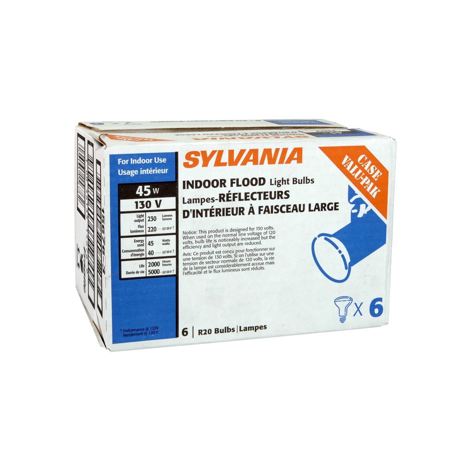 Sylvania Incandescent Flood Light Bulbs R20 45 W