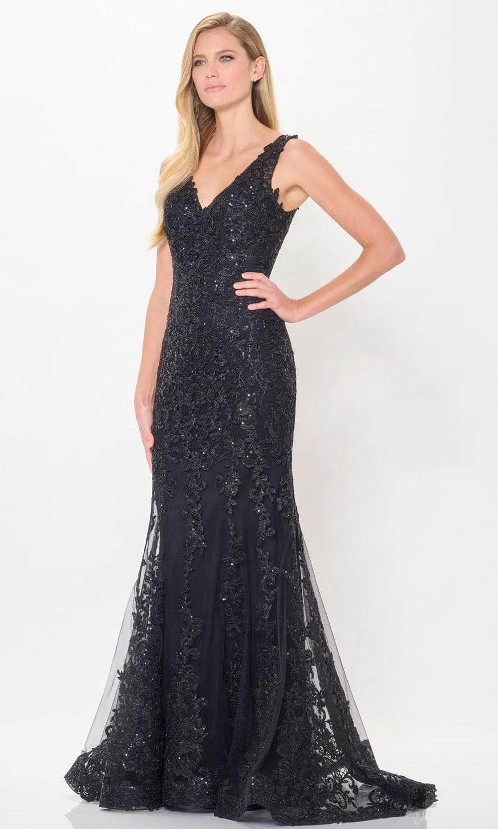Beaded Tulle Evening Dress