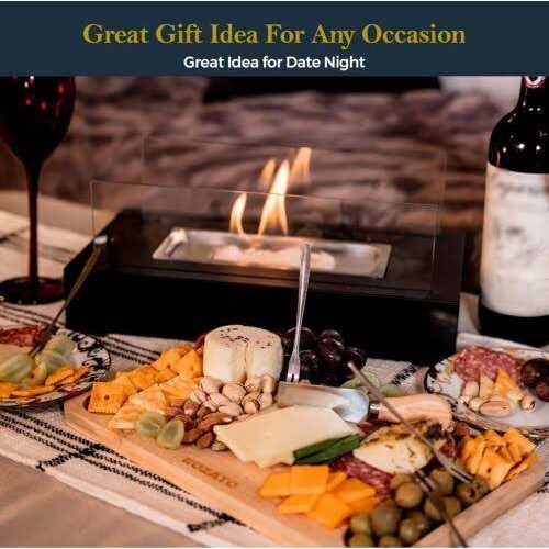 ROZATO Tabletop Fire Pit with Smores Maker Kit Portable