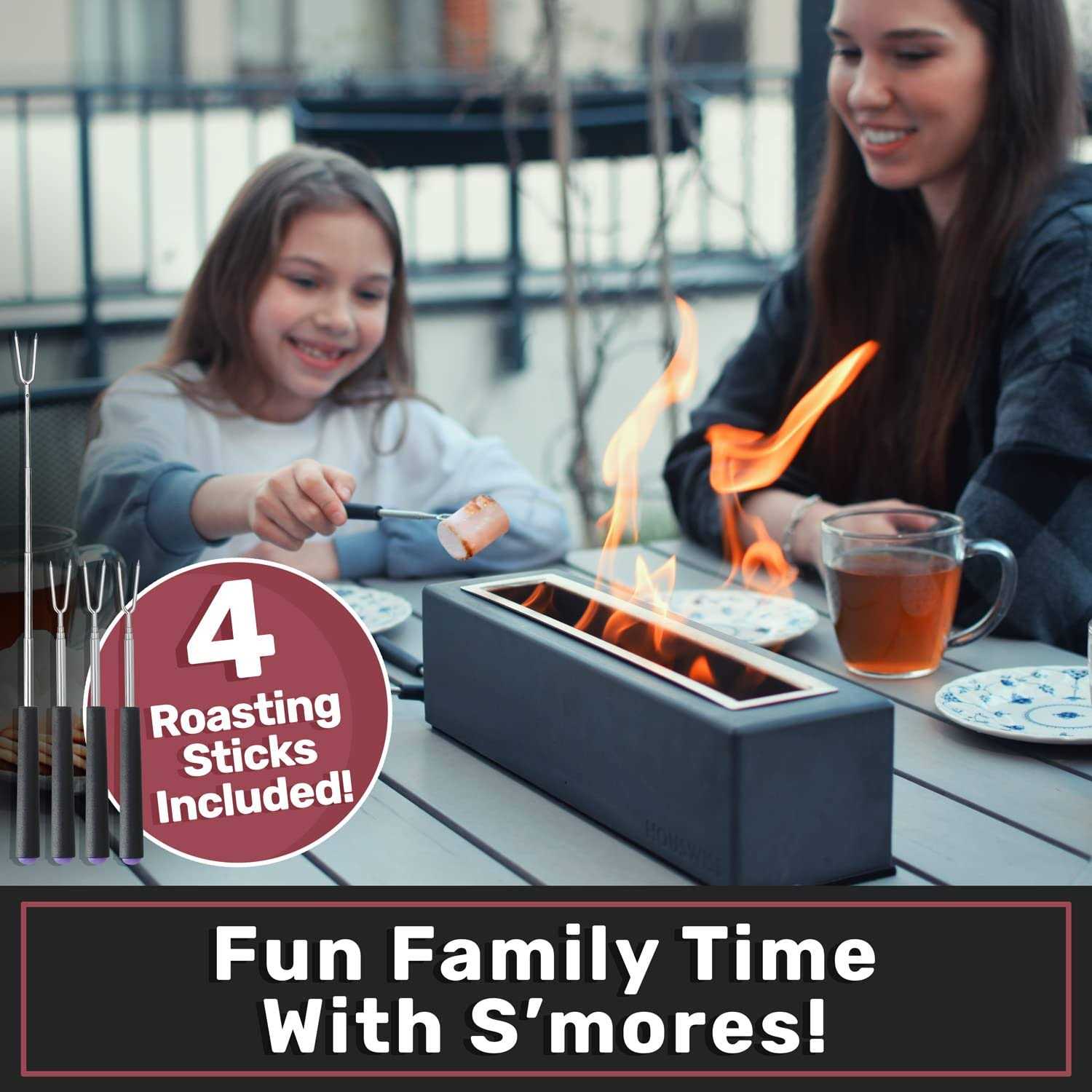 Houswise Rectangle Tabletop Fire Pit