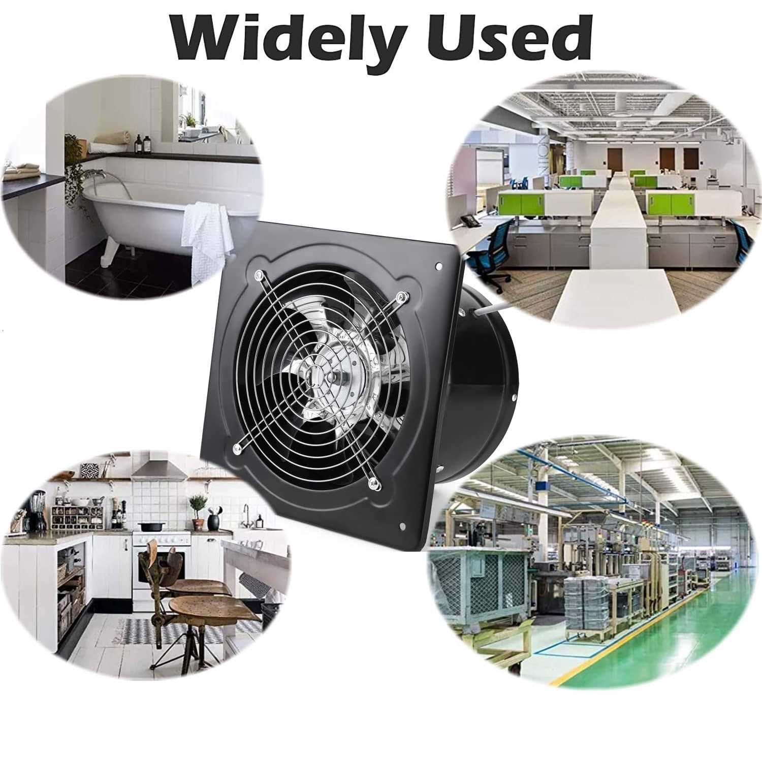 8 inch Exhaust Fan Through Wall Extractor Exhaust Ventilation Fan 110V Exhaust