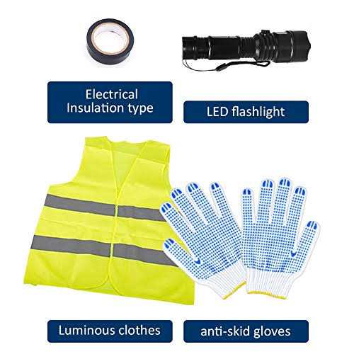 Car Emergency Kit Roadside Assistance Auto Emergency Kit 14-piece Tool Set Car Safety Kit with Jumper Cables