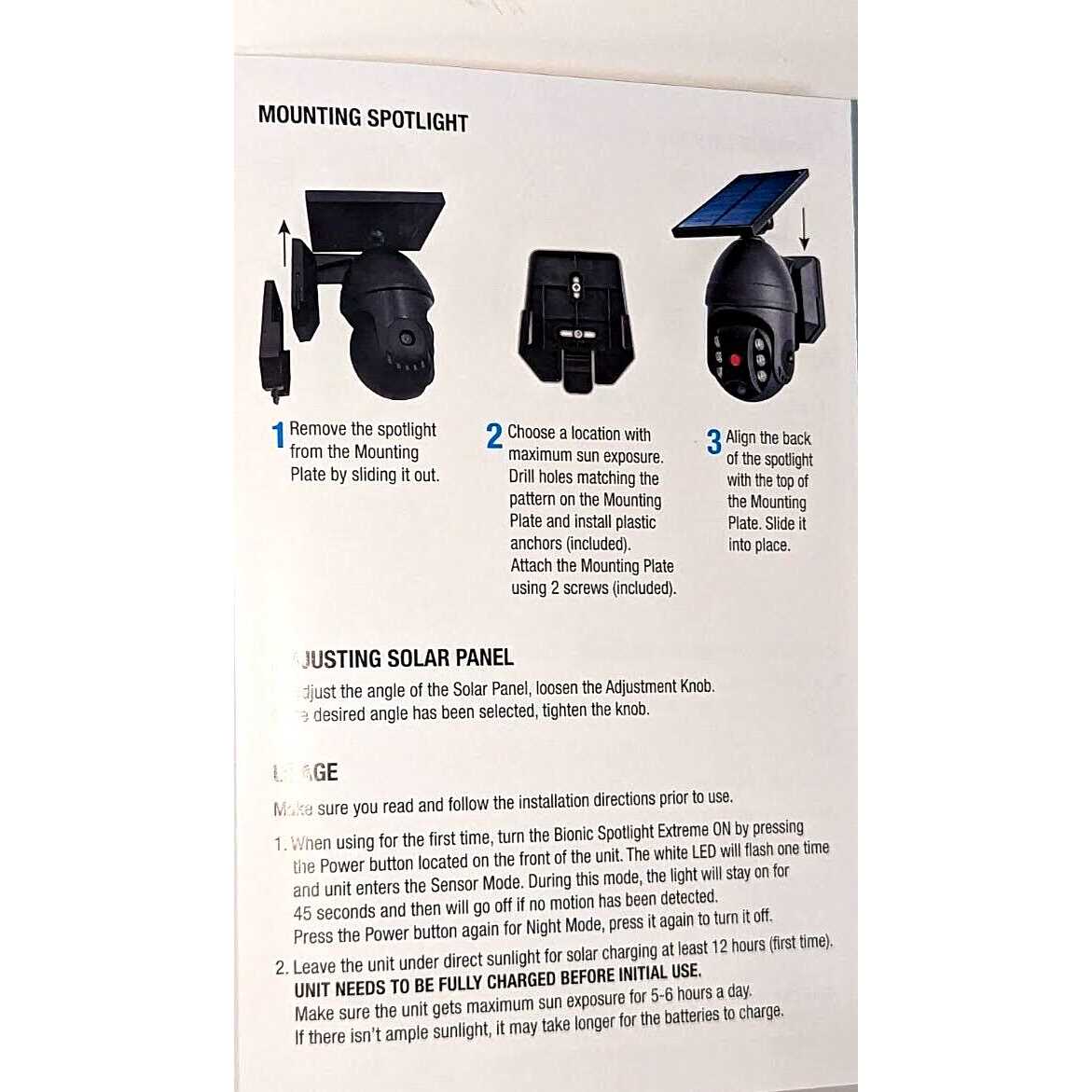 Bell and Howell Solar Powered Bionic Spotlight Extreme