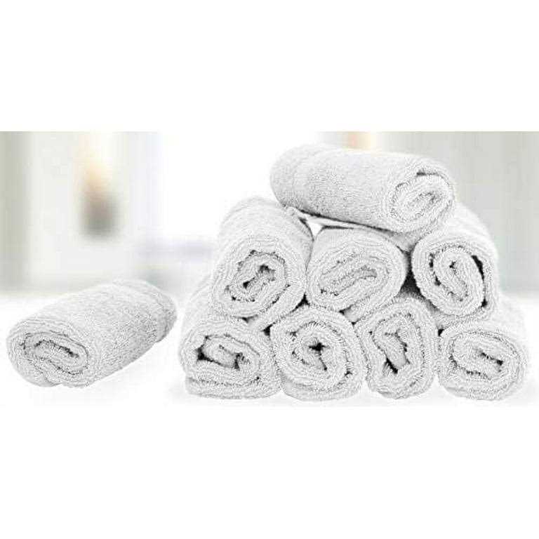 White Classic Luxury Cotton Washcloths Large Hotel Spa Bathroom Face Towel