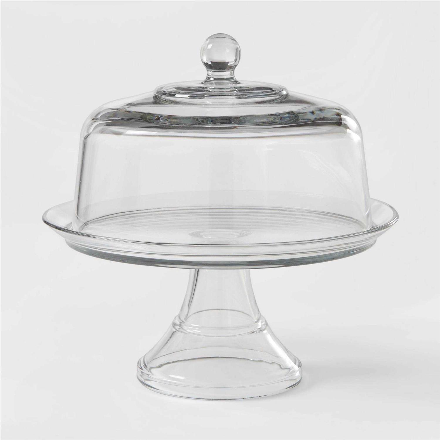 Threshold Classic Glass Cake Stand with Dome