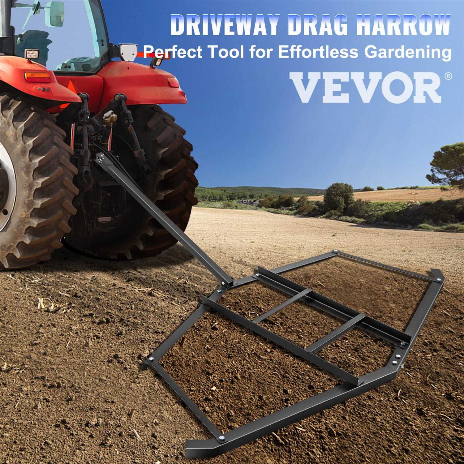 VEVOR Driveway Drag Width Tow Behind Drag Harrow Length