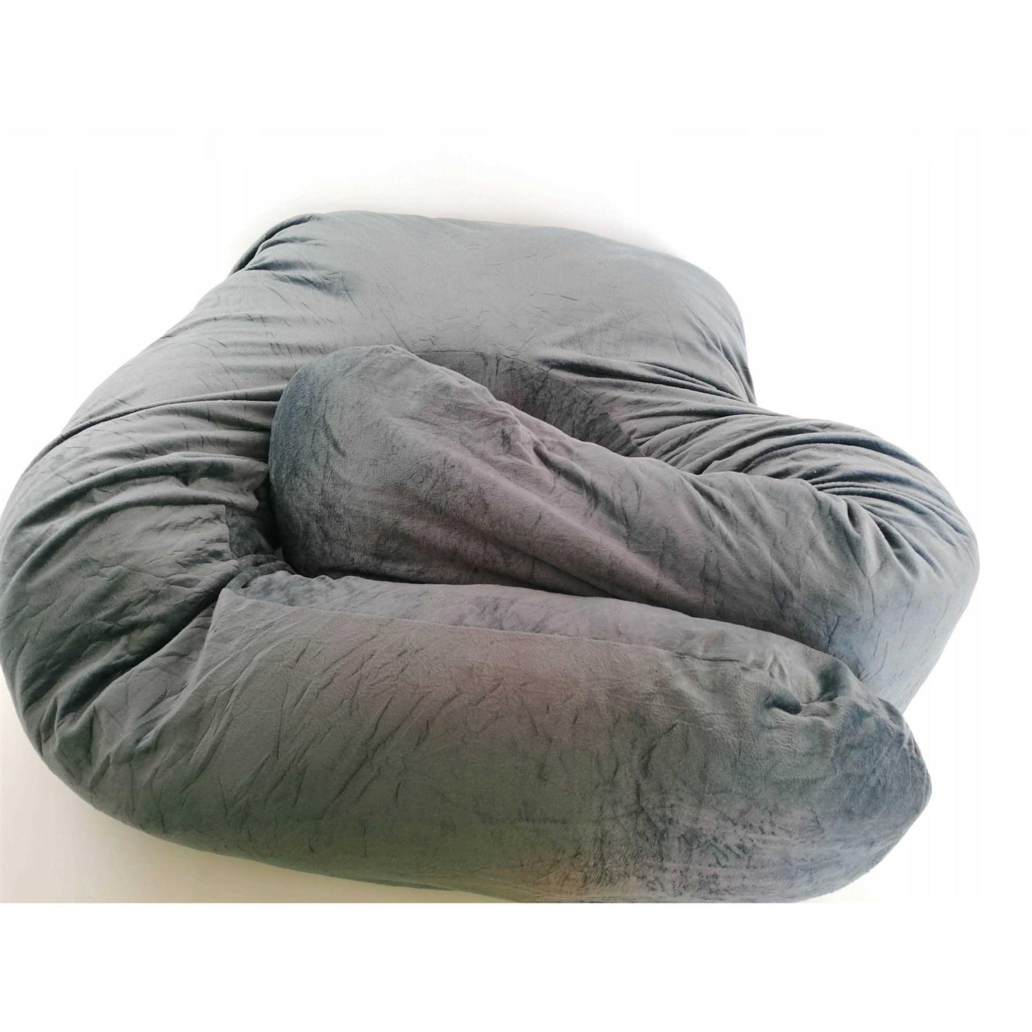 Wndy’s Dream 60 Pregnancy Pillow Velvet Cover, Side J Type Full-Body Pillow for Back, Legs and Belly Support