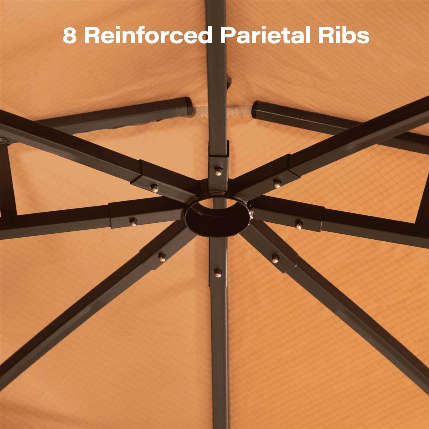 10 Ft. W x 10 Ft. D Iron Patio Gazebo Lausaint Home