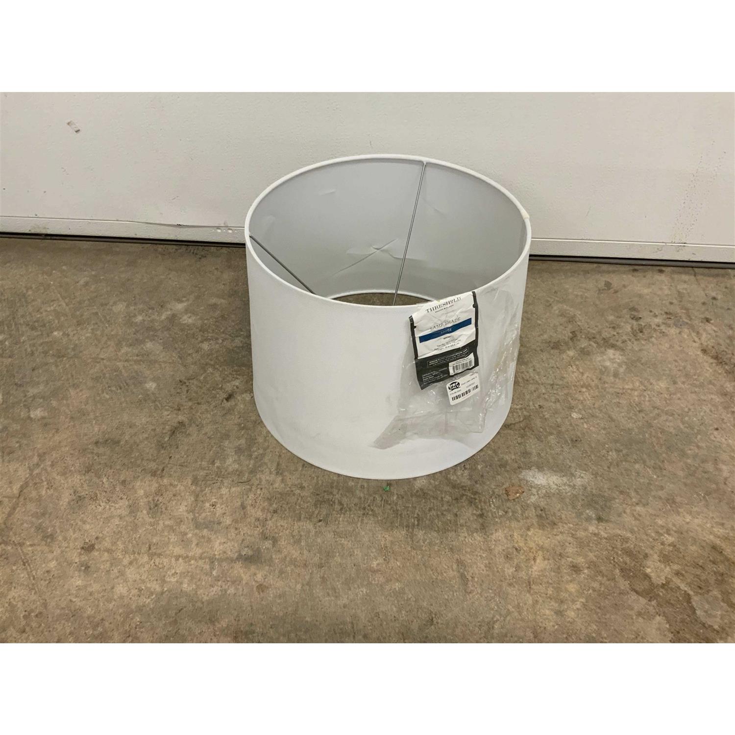 White Linen Drum Lamp Shade