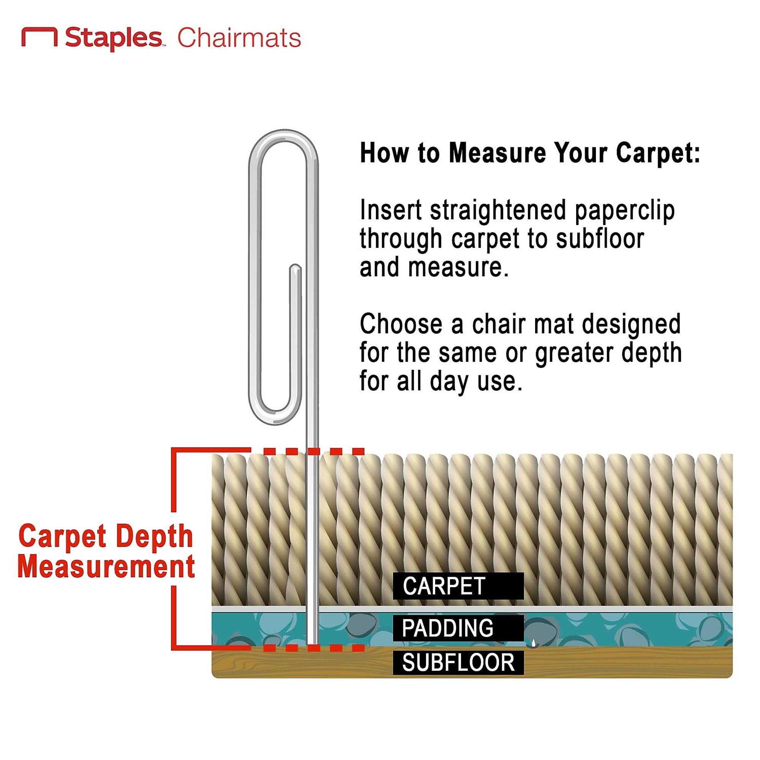 Staples 45 x Chair Mat Pile Carpet