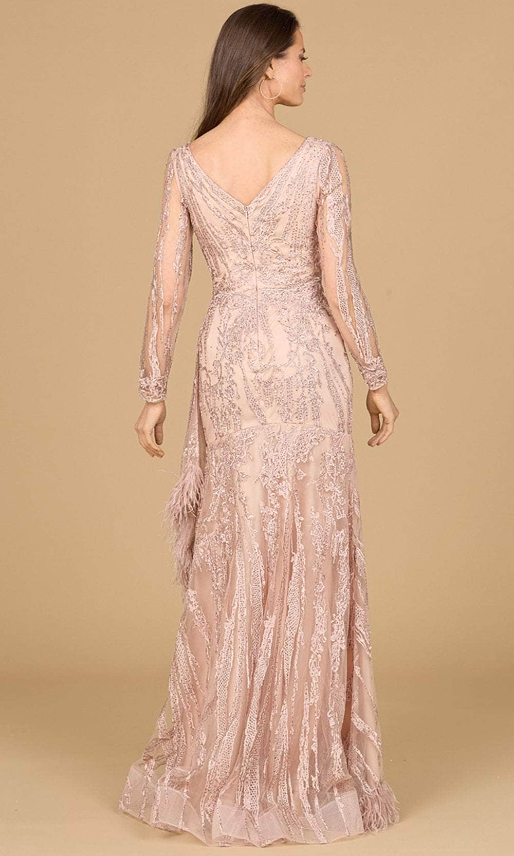 Deep V-Neck Lace Evening Gown