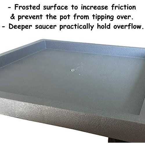 WanderingDonkey Square Heavy Duty Plant Caddy with Wheels,Rolling Stand Pot Trolley,Wheeled Planter Saucer Tray,Potted Flower Mover Dolly