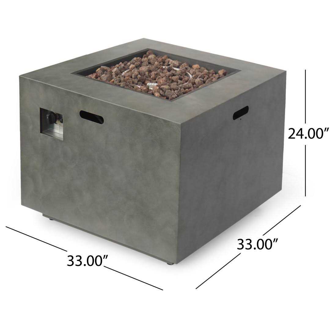 Trent Austin Design® Alsacia Outdoor Concrete Propane Fire Pit Table