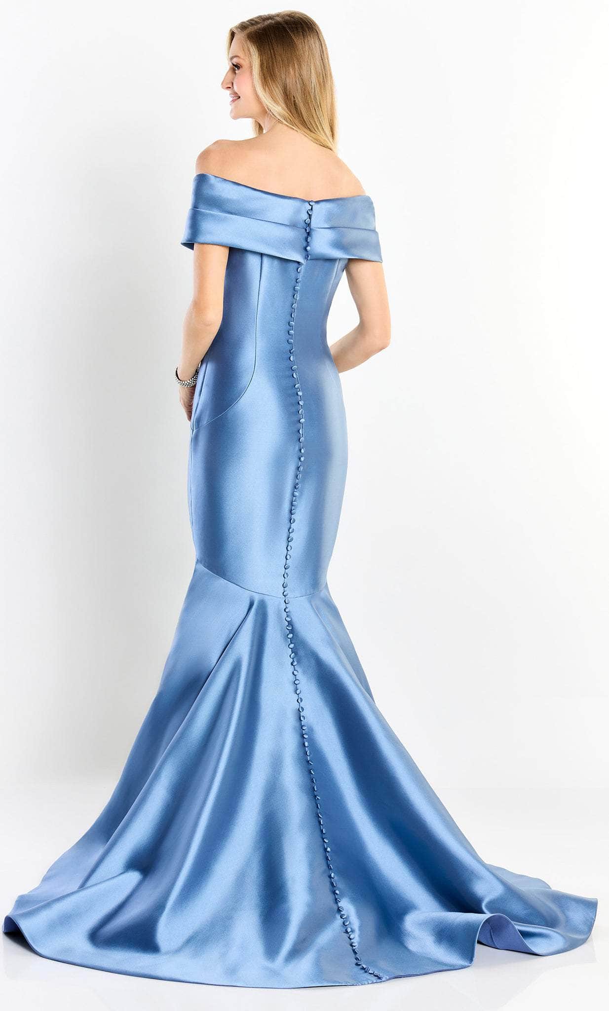 Off Shoulder Satin Mermaid Gown