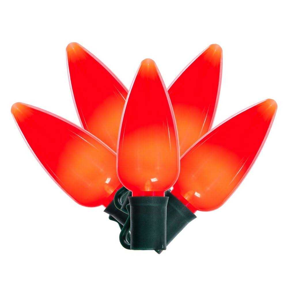 Vickerman 25 Ceramic C9 LED Light on Green 22awg Wire