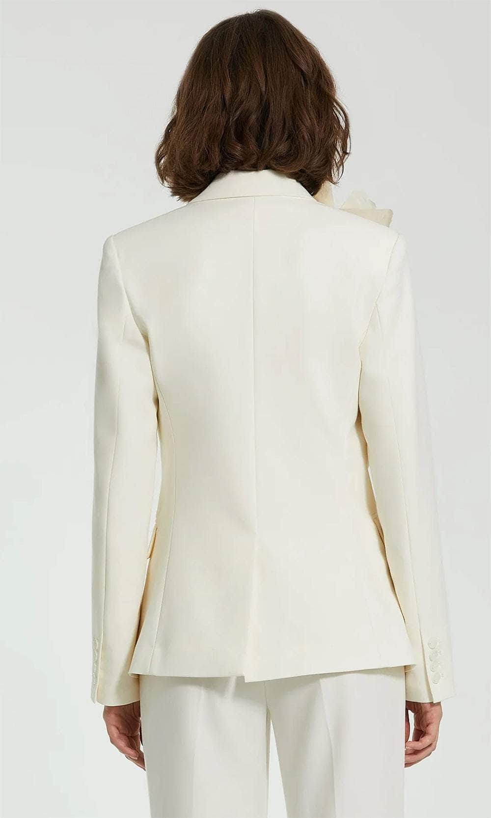 V-Neck Floral Applique Pantsuit