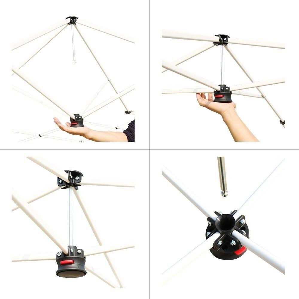 CROWN SHADES 10×10 Pop Up Canopy Patented Center Lock One Push Canopy Tent