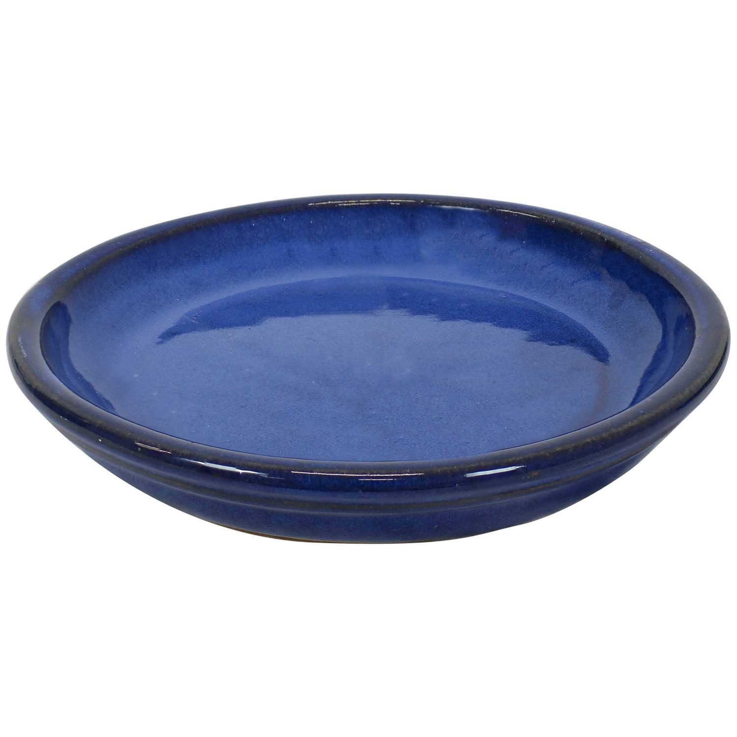 Sunnydaze Decor Glazed Ceramic Planter Saucers