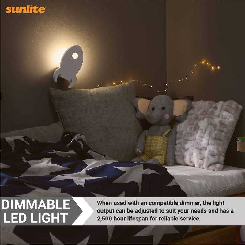 Sunlite 7CFC/25/12PK Flame Tip 7W Incandescent Petite Chandelier Light Bulb, Candelabra (