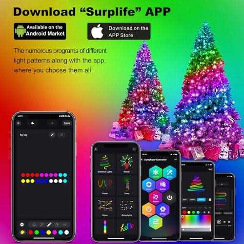 2win2buy Christmas Tree String Lights Decorations with Ring Smart APP