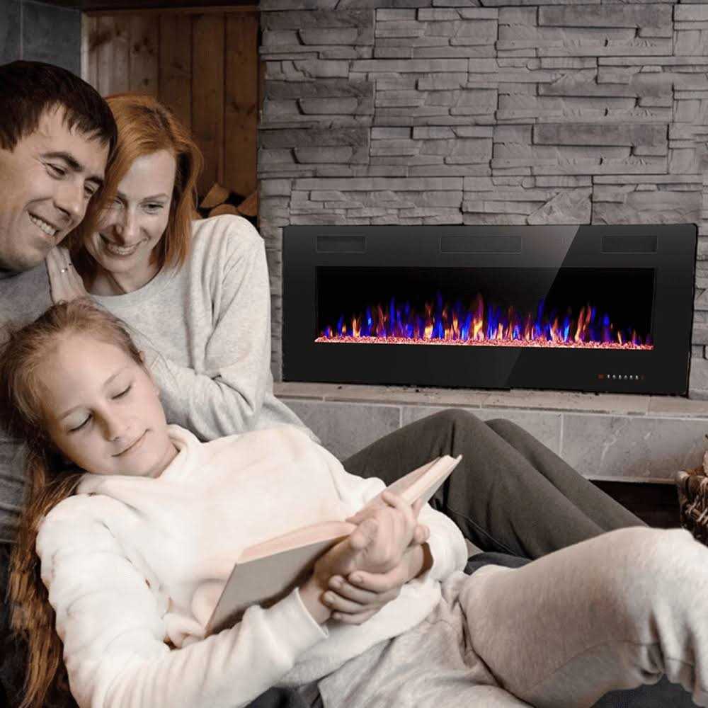 R.W.FLAME 27 Electric Fireplace with Mantel,Wooden Electric Fireplace Mantel with Remote & Infrared Quartz,Small Freestanding Ivory Fireplace