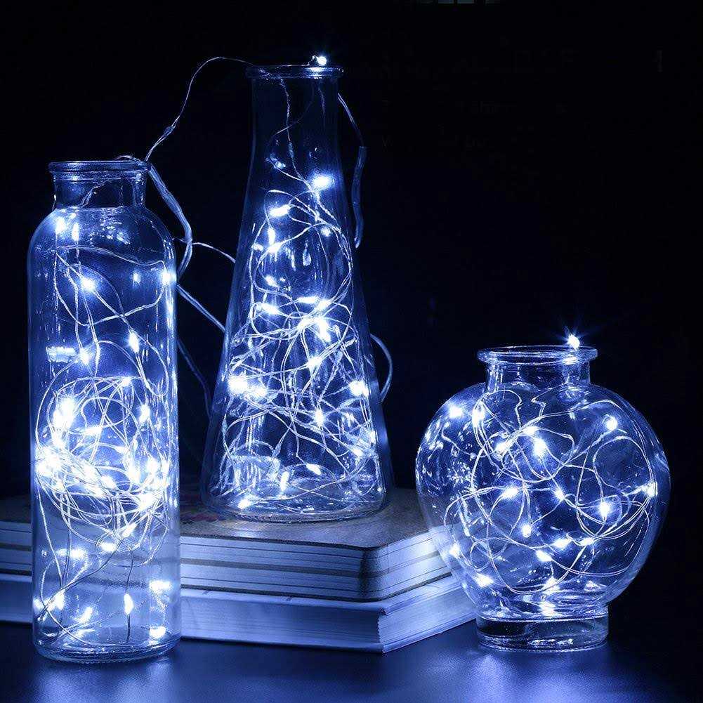 10 Pack Fairy Lights Battery Operated 6.6ft 20 Led Mini String Lights Silver Wire Starry Lights for DIY Wedding Party Festival Halloween Christmas