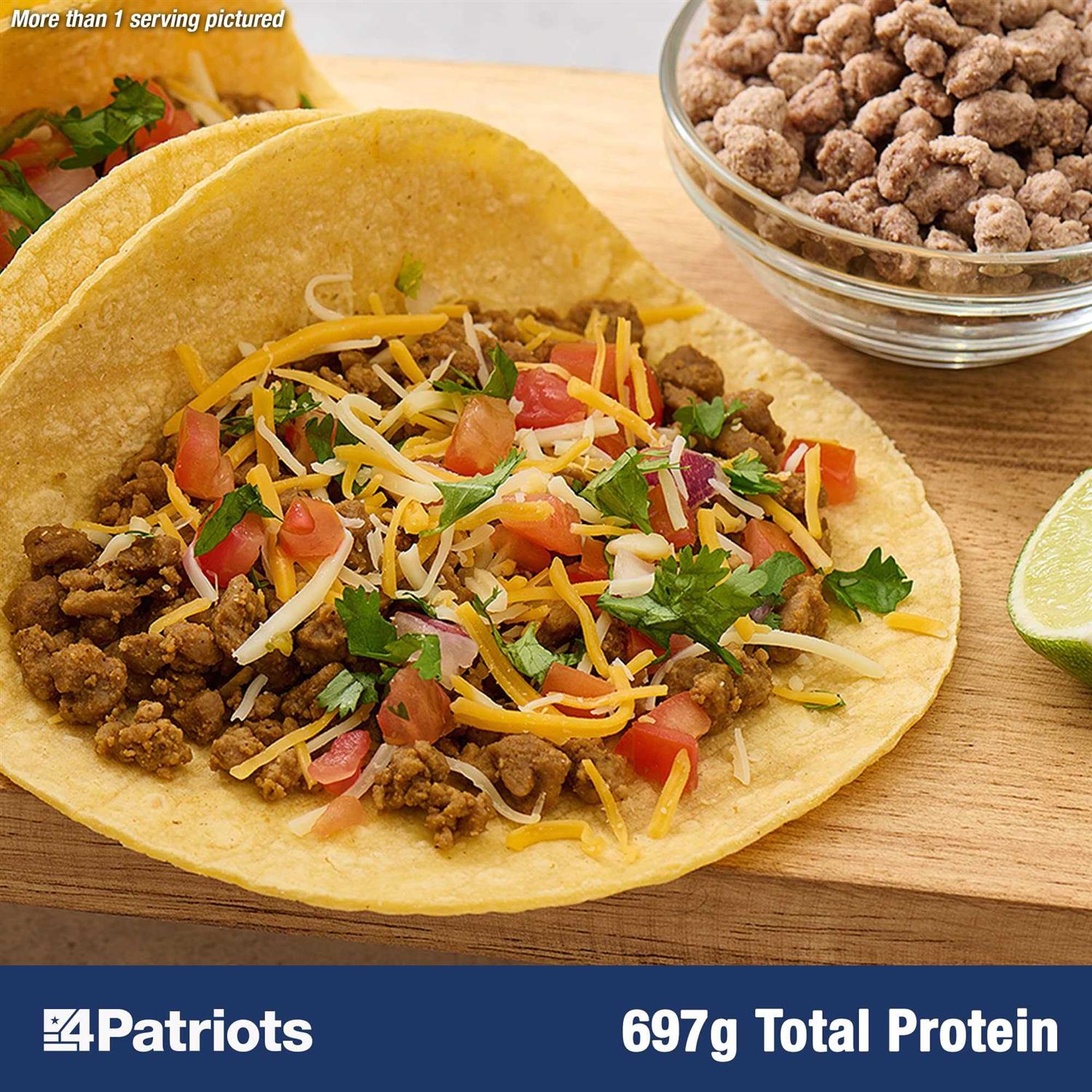 4Patriots Meat & Protein Survival Kit Emergency Food Supply Freeze-Dried Meat