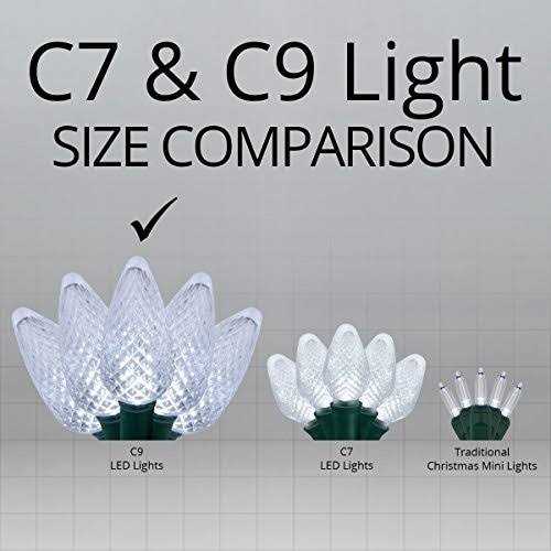 Wintergreen Lighting C7 OptiCore Commercial LED Christmas String Lights
