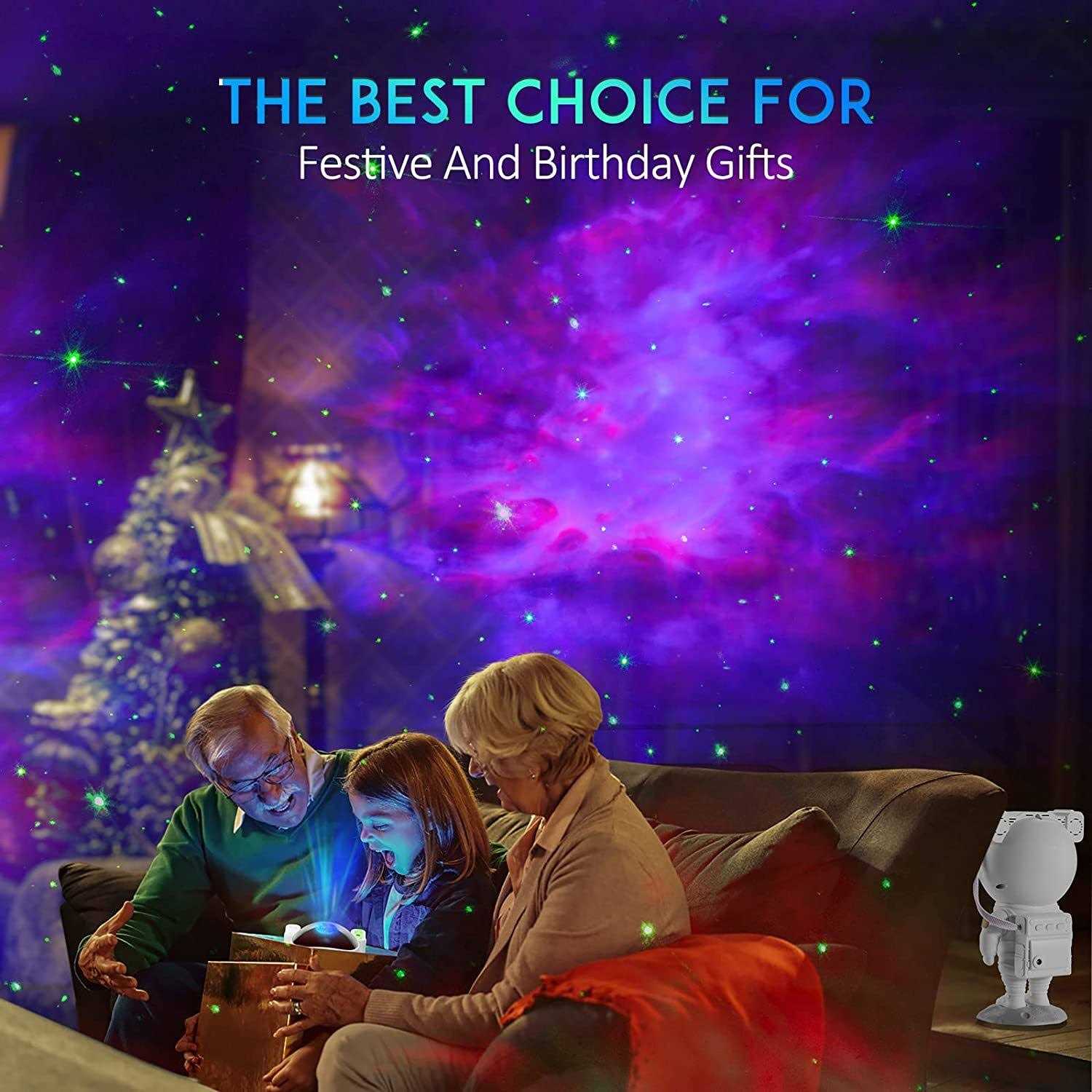 Astronaut Star Projector Night Light Kids Galaxy Nebula Night Light Projector with Timer & Remote